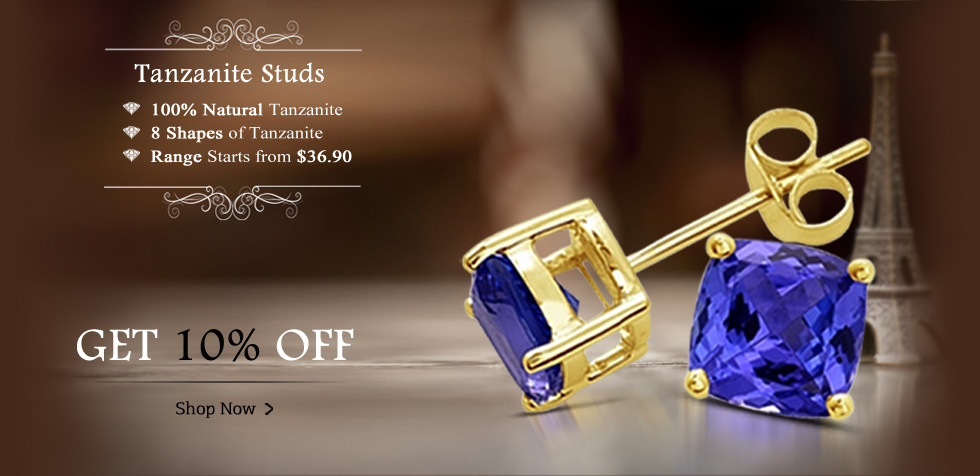 1 aug tanzanite studs